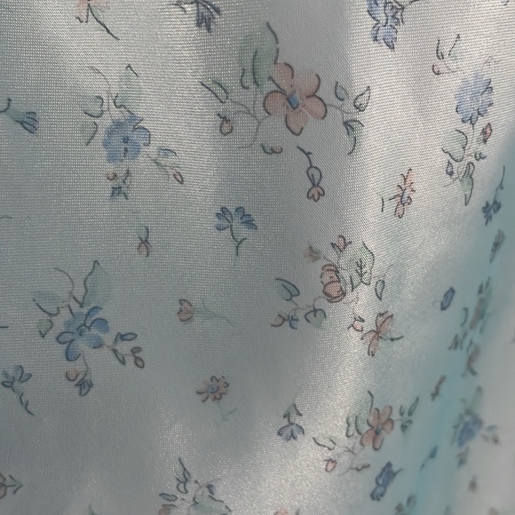 S (8-10) Vintage Jessica Just Because Sears Light Blue Floral Robe - Picture 4 of 12